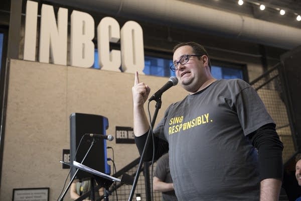 Adam Reinwald, one of the two leaders of the new Twin Cities Beer Choir