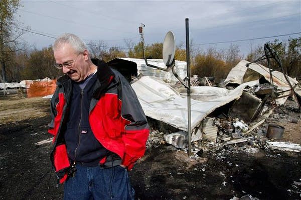 Jim Haire's destroyed home