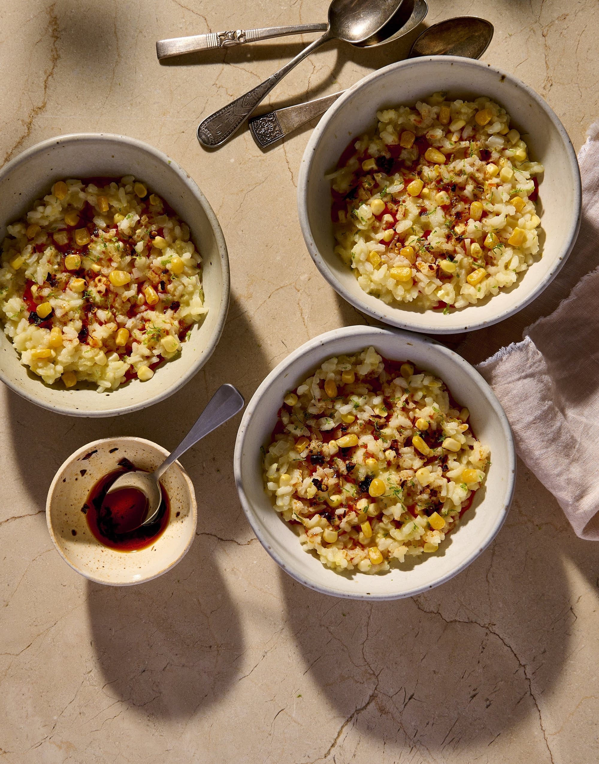 WNK_Sweet Corn Risotto with Chili Crisp from One-Pot Meals