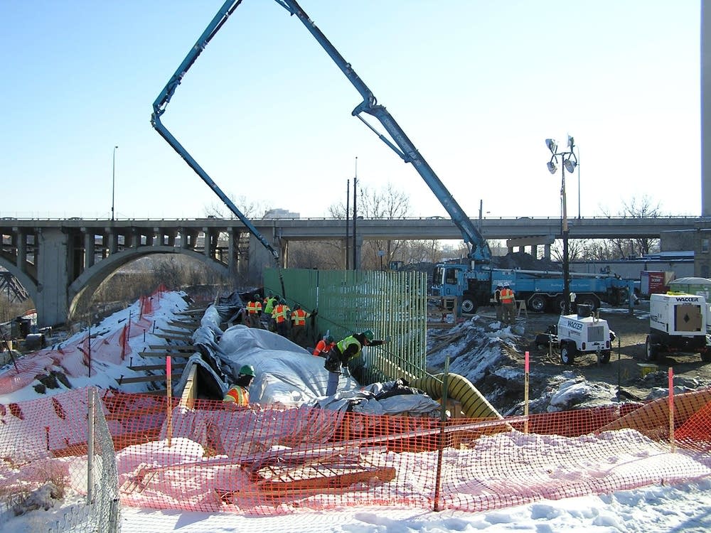 Working on the bridge