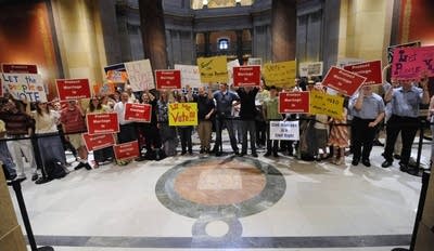 Demonstrators at Capitol