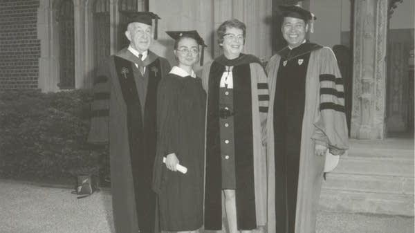 Hillary Clinton during her 1969 commencement