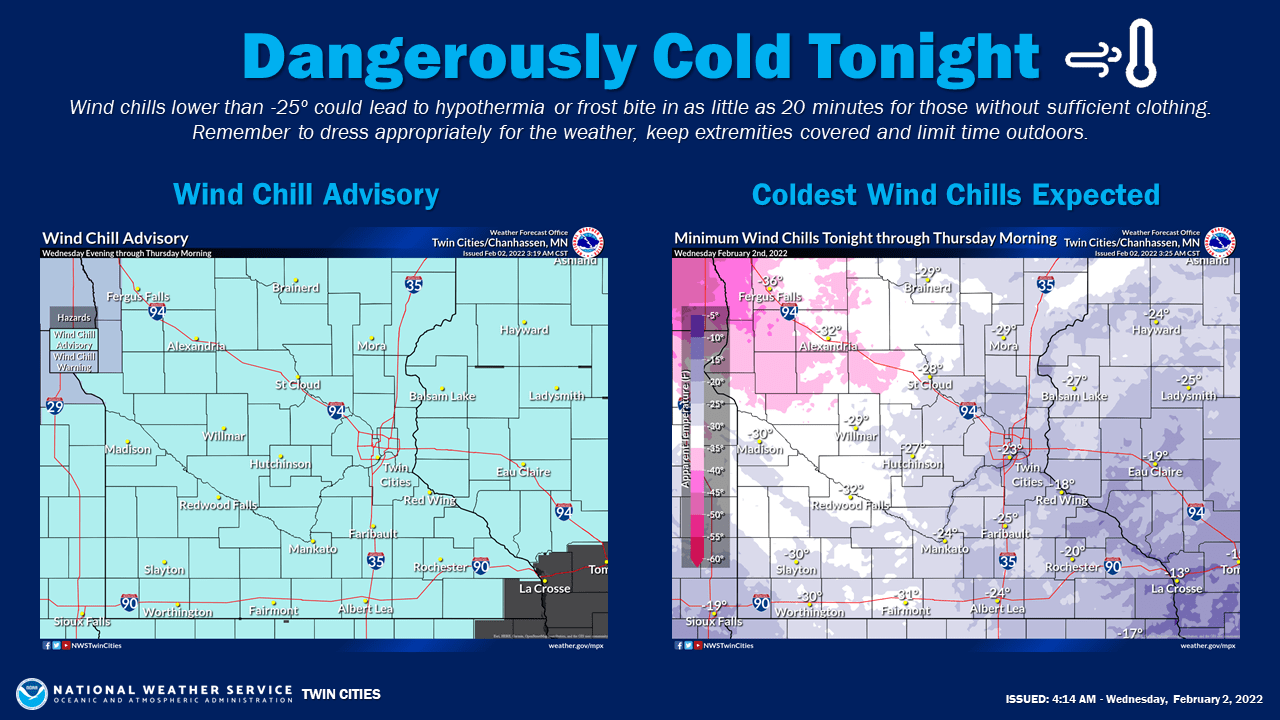 Colder Wednesday night before warming up this weekend