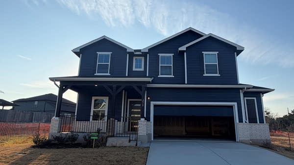 The exterior of Ashley Ayala's house, which she co-owns with her friend outside of Austin, Texas.