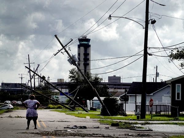 damage Monday from Hurricane Ida