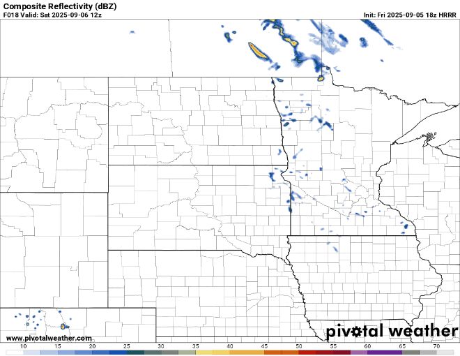 Forecast precipitation Saturday 7 a.m. to midnight