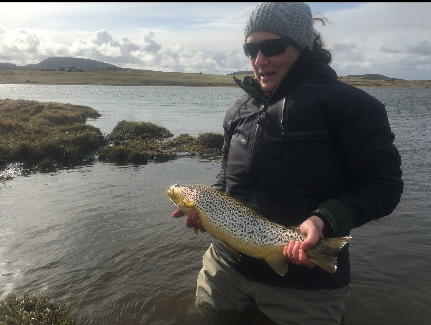Veterinarian Janet Veit, fishing in Iceland
