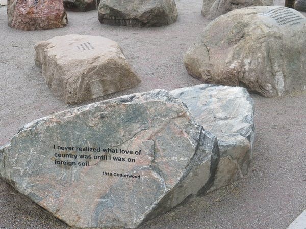 "Story stones" at the new monument