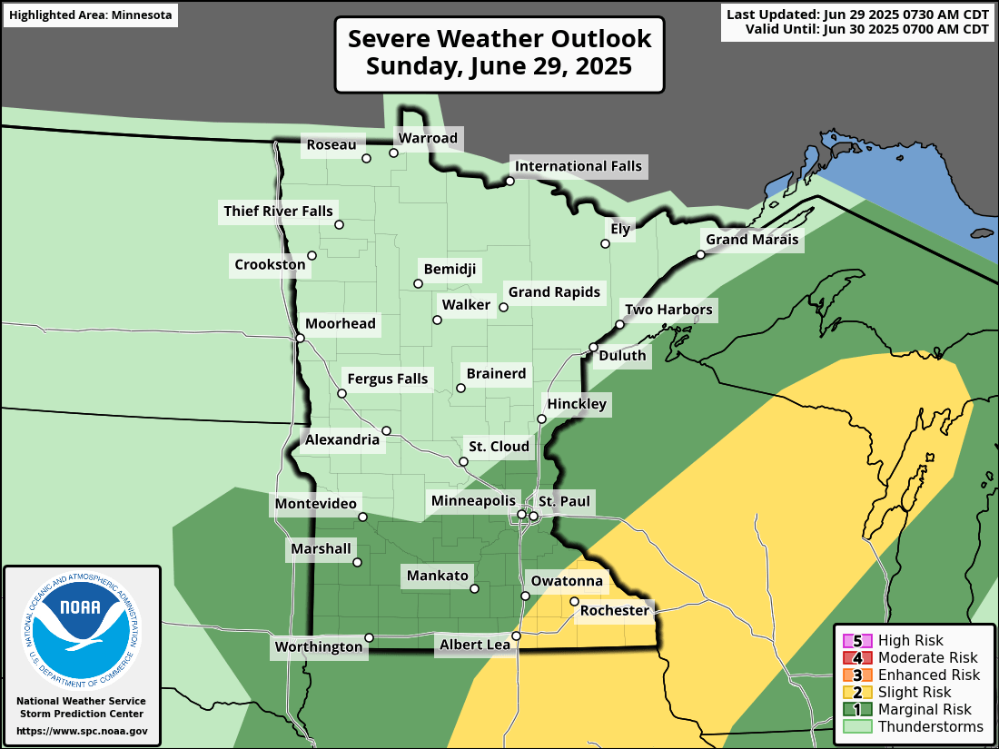 Severe weather threat for Sunday