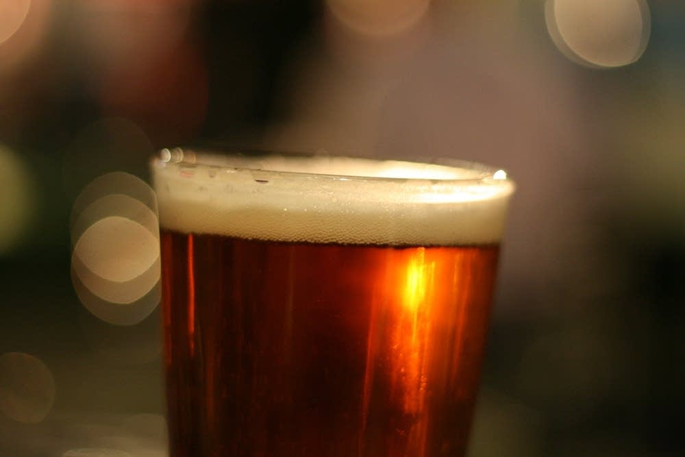 A glass of beer